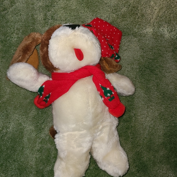 RARE VINTAGE 1988 COMMONWEALTH STUFFED LARGE ST. BERNARD DOG Christmas - Picture 8 of 9